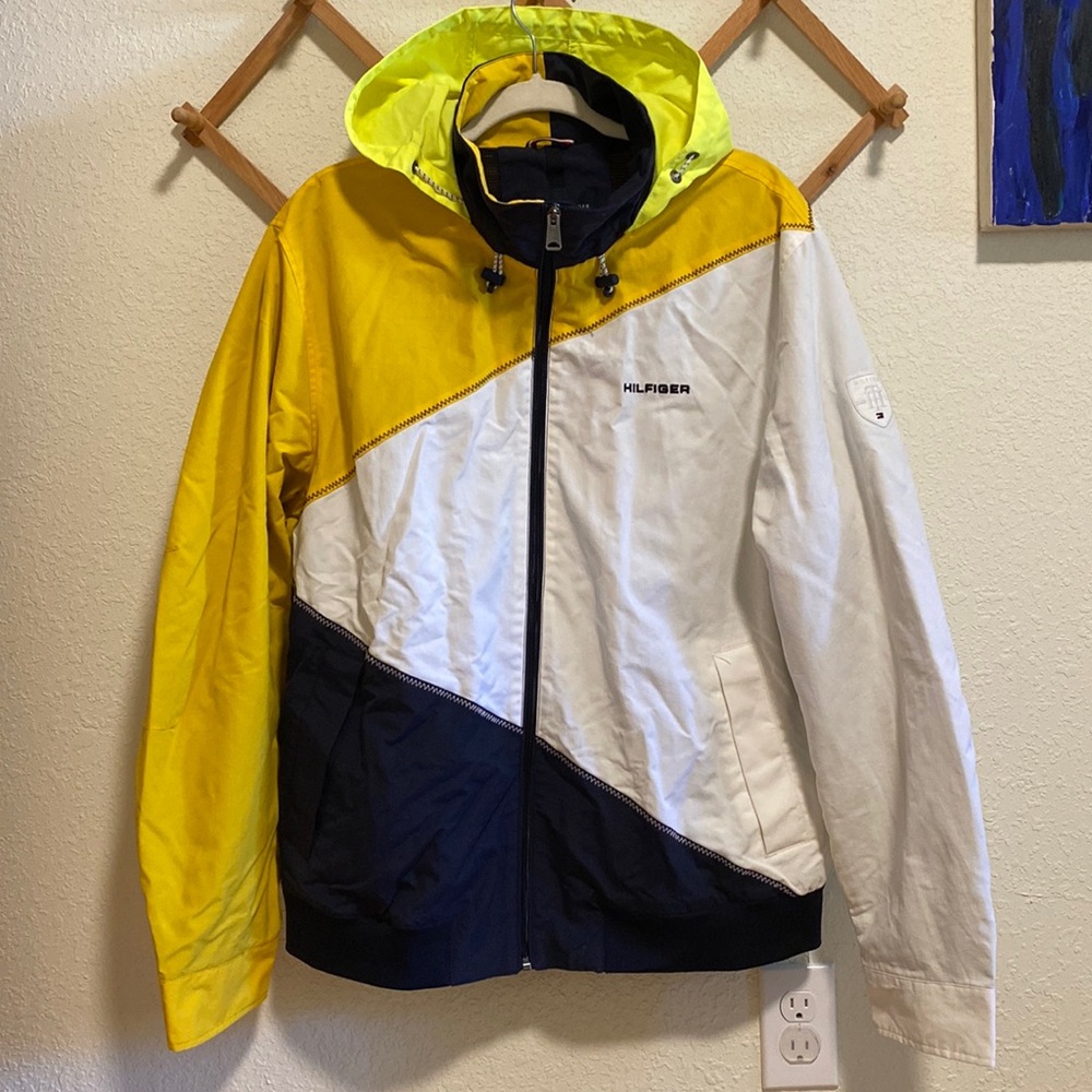 Tommy Hilfiger Windbreaker White Blue Yellow